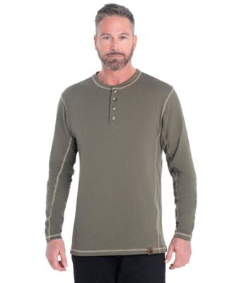Mens Maverick Slub Henley Long Sleeve Shirt