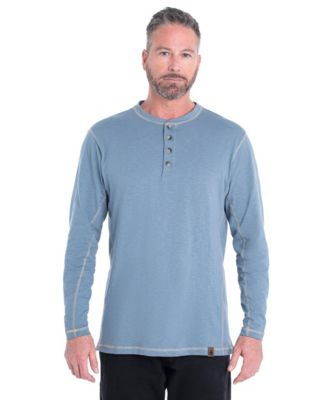 Mens Maverick Slub Henley Long Sleeve Shirt
