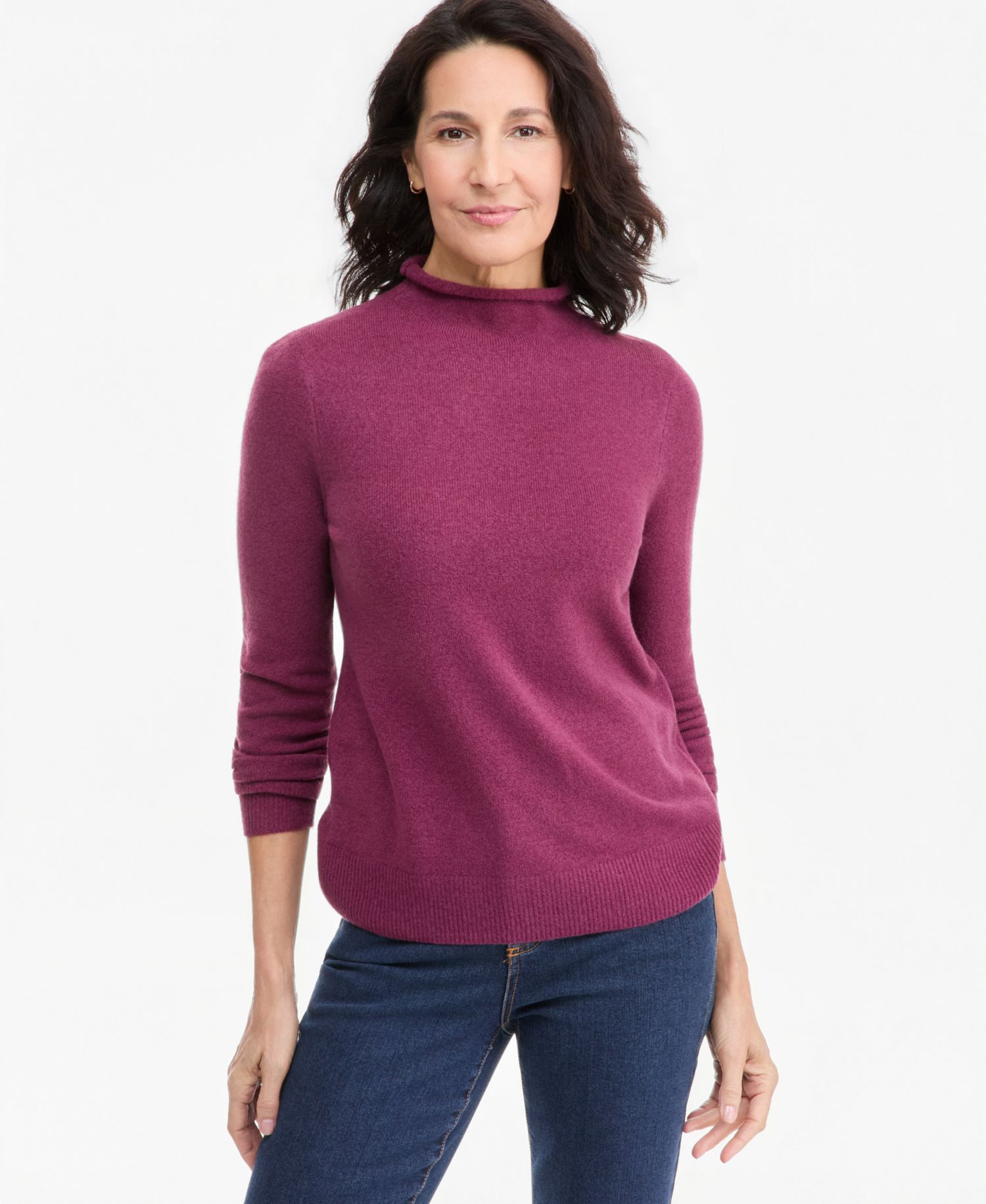 Petite Mock Neck Luxsoft Sweater