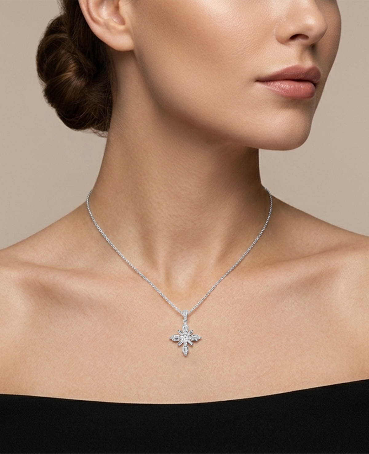 Macy's Fancy Layered Cross Necklace