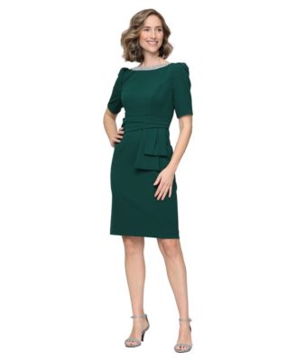 Women's Embellished Work Sheath Dress