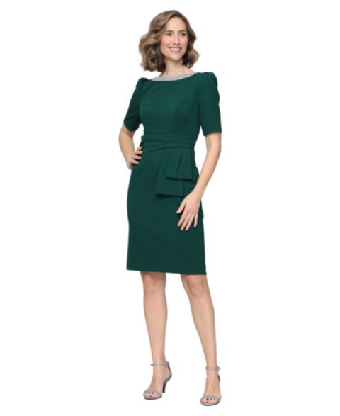 Женское платье Alex Evenings Embellished Work Sheath, цвет: Сосновый
