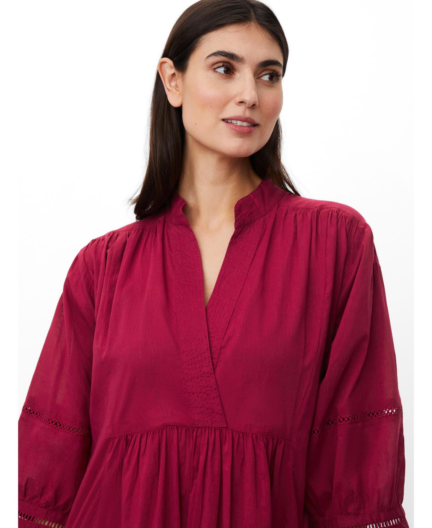 Women's Manaleira V-Neck Tiered 3/4-Sleeve Tunic Dress