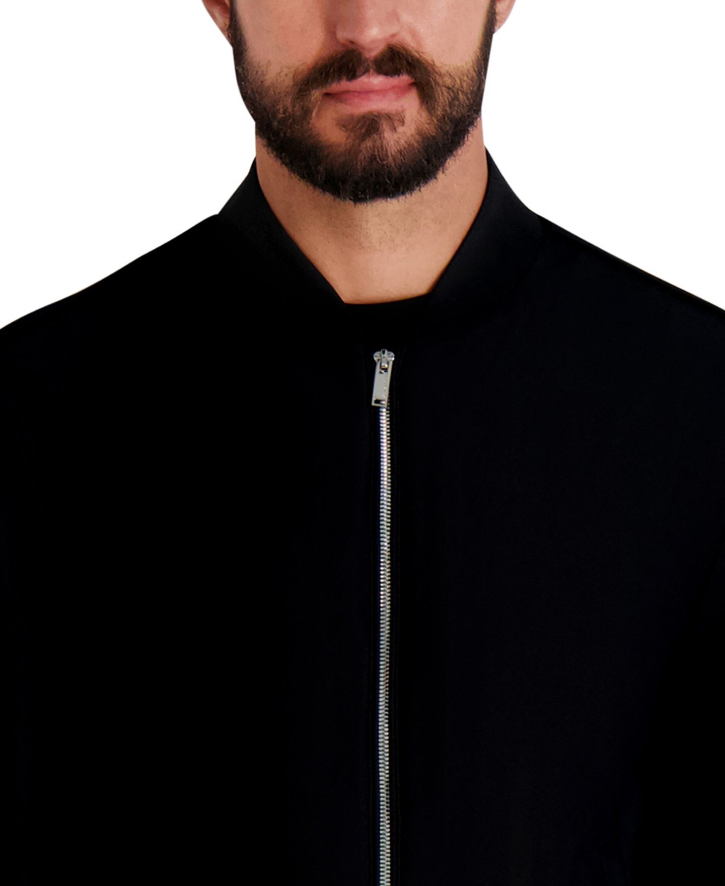 Мужская куртка KARL LAGERFELD PARIS Ponte Bomber, цвет: Чёрный — фото 4