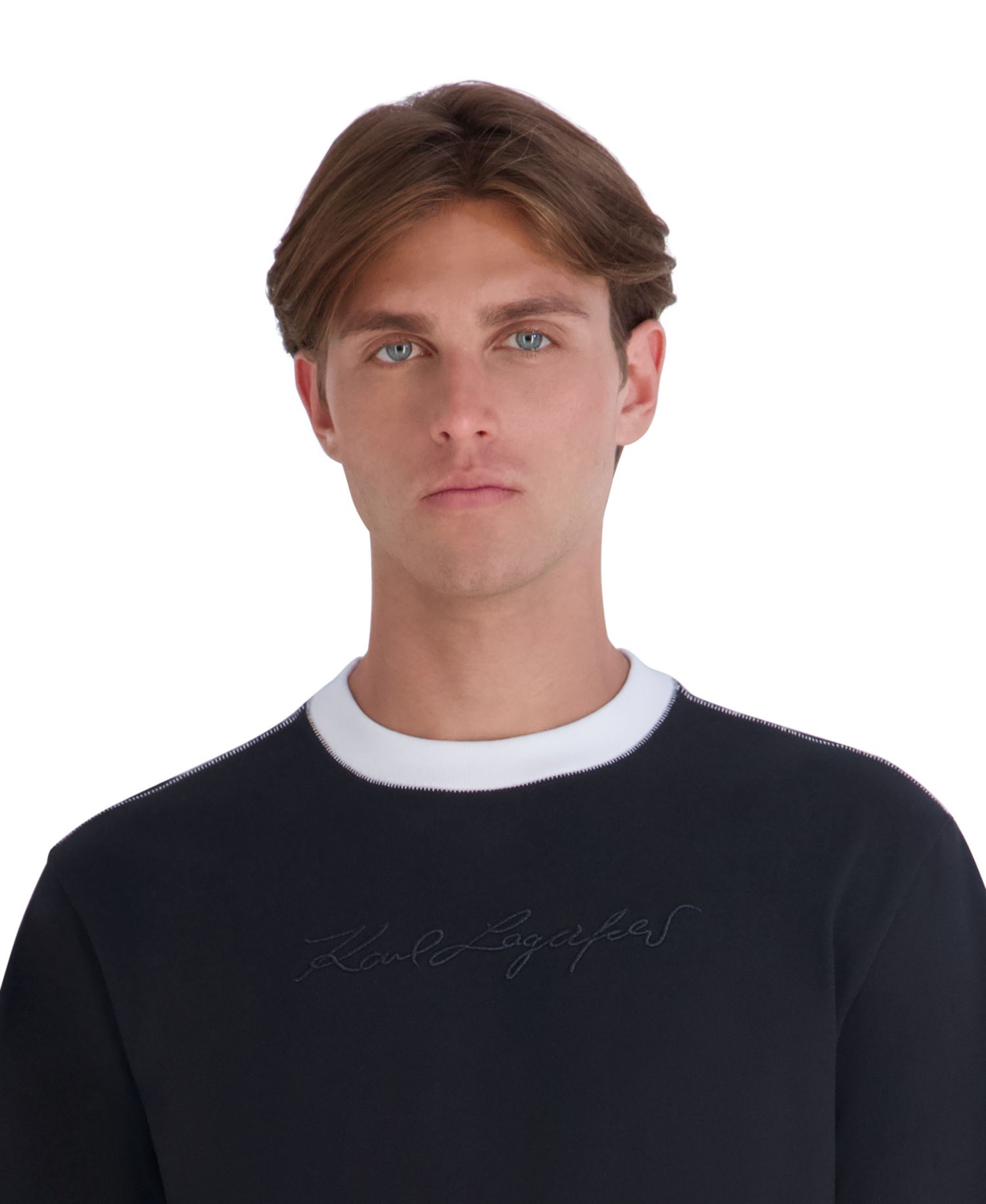 Men's Heavy Weight Embroidered Collar Signature T-Shirt