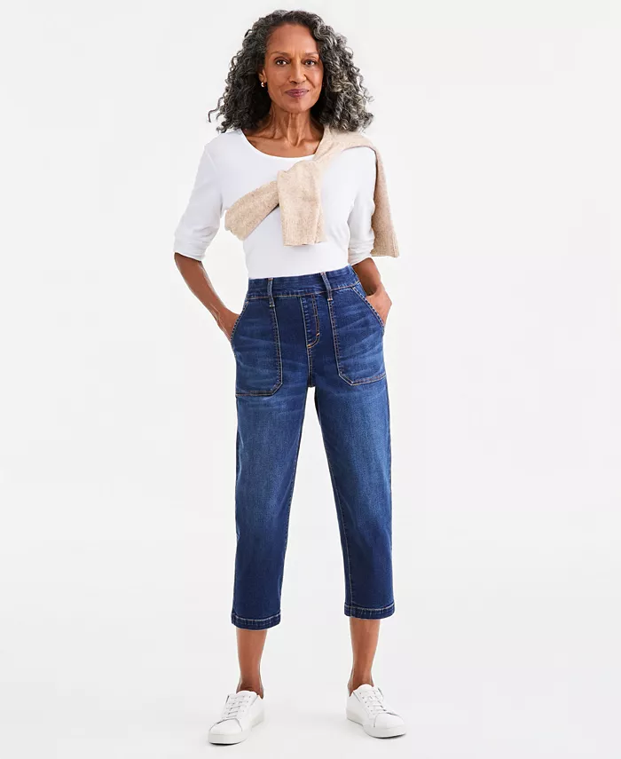 Women's High-Rise Pull-On Utility Ankle Jeans - thumbnail 10