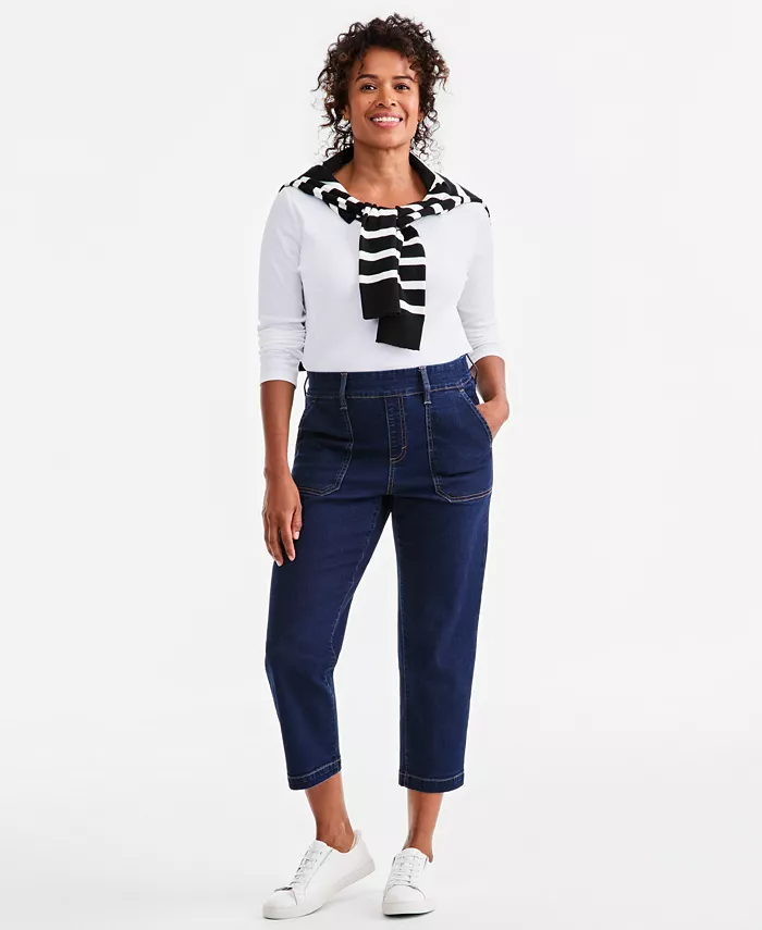 Women's High-Rise Pull-On Utility Ankle Jeans - thumbnail 4