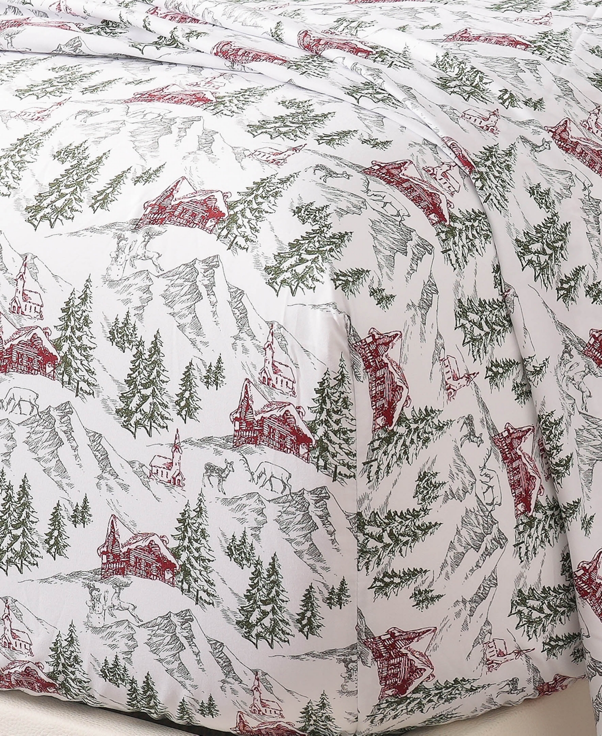 Sanders Holiday Printed Microfiber 4-Pc. Sheet Set, Full