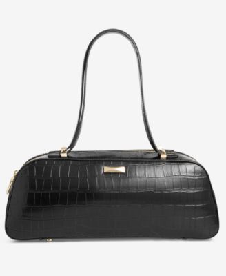 Nedda Croco-Embossed Satchel