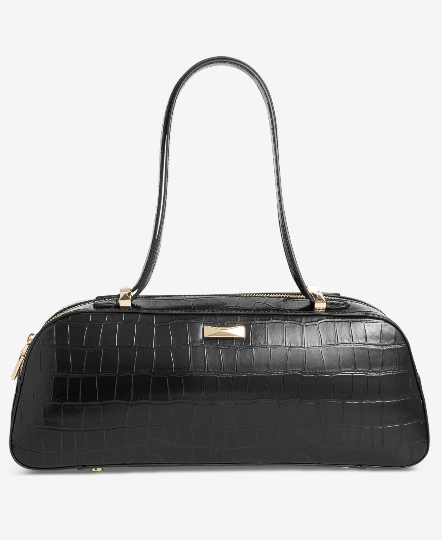 Nedda Croco-Embossed Satchel