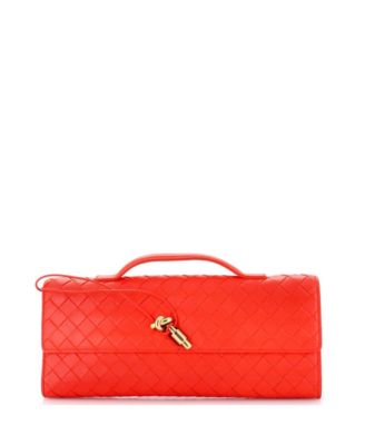 Long Andiamo Top Handle Clutch Intrecciato Nappa