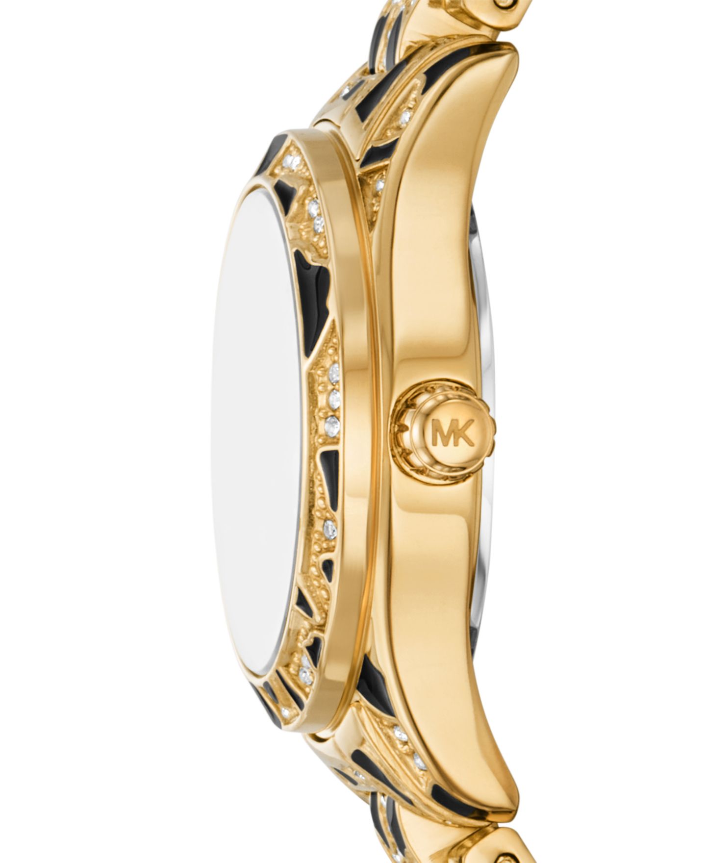 Женские часы Michael Kors MICHAEL Lexington Three-Hand Animal Print Stainless Steel Watch 26mm — фото 3