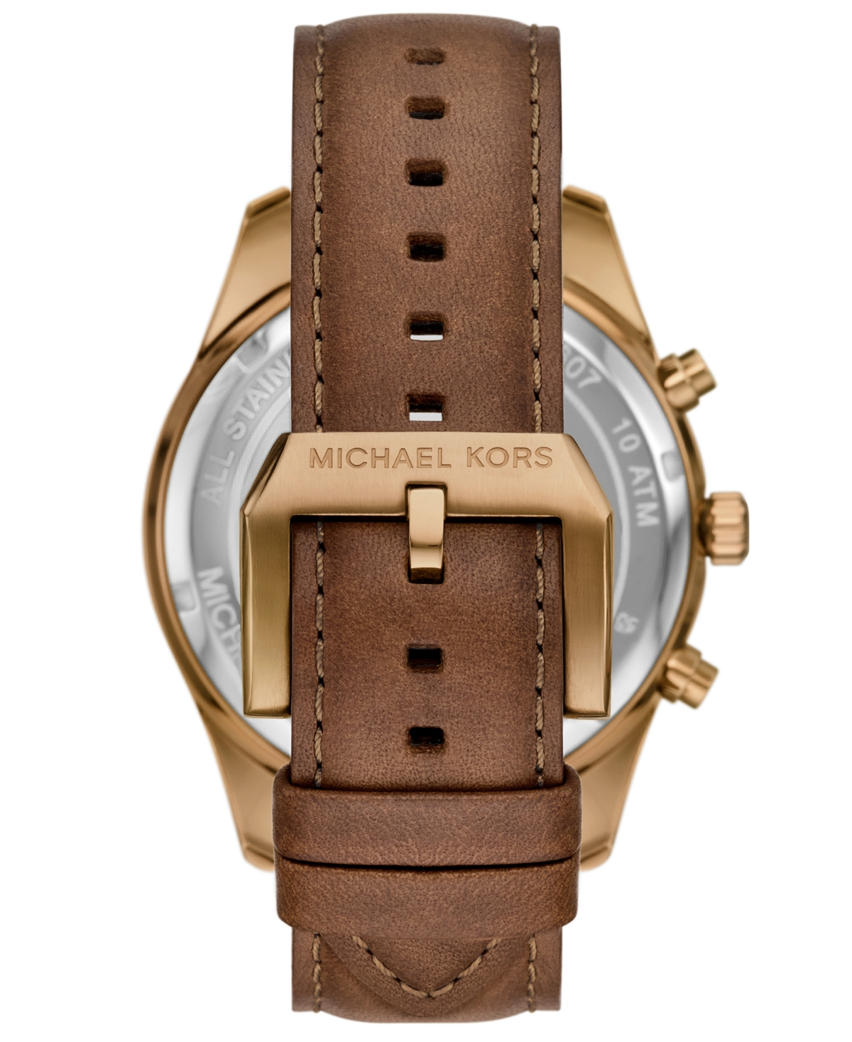 Michael Michael Kors Men's Lexington Chronograph Brown Leather Watch 44mm