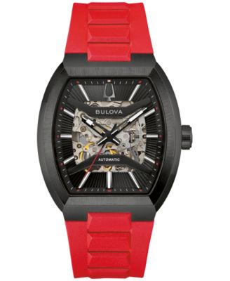 Men's Automatic Maquina Red Silicone Rubber Watch 40mm