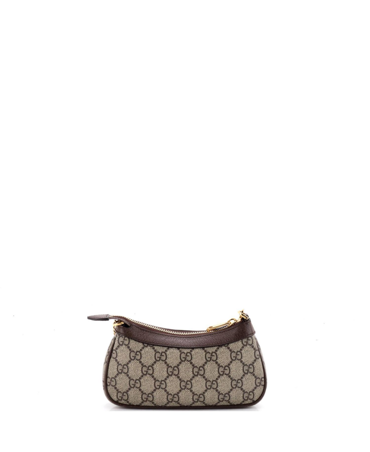 Mini Ophidia Charm Shoulder Bag GG Coated Canvas with Leather