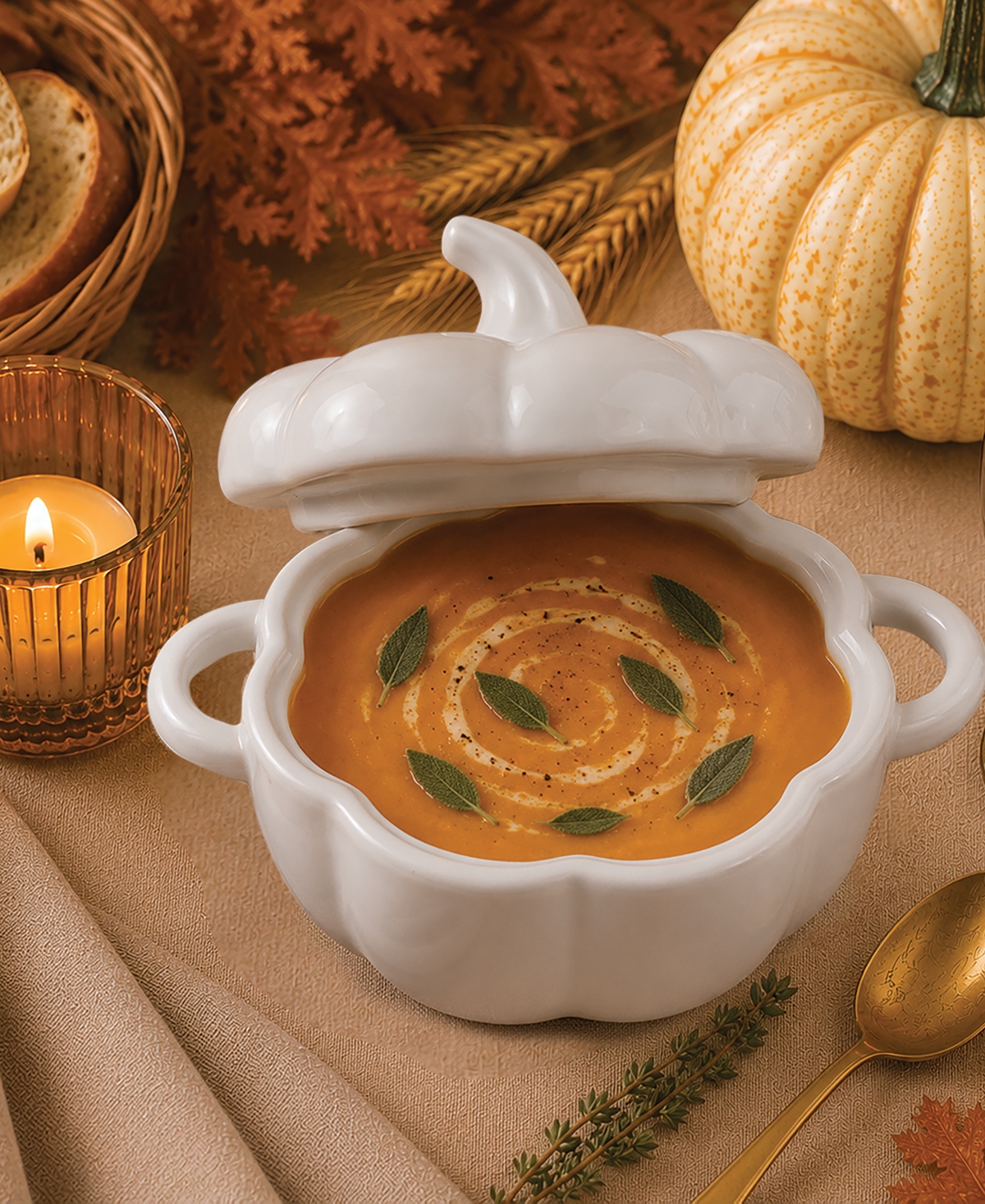 Haven Pumpkin 16.9 oz. Soup Tureen, Exclusively at Macy's