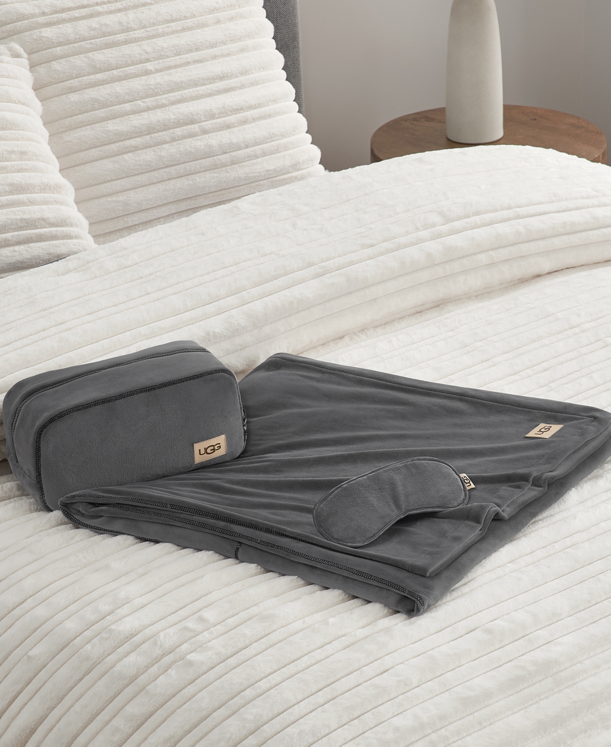 Ugg Raegan 3-Pc. Throw, Eye Mask and Case Gift Set