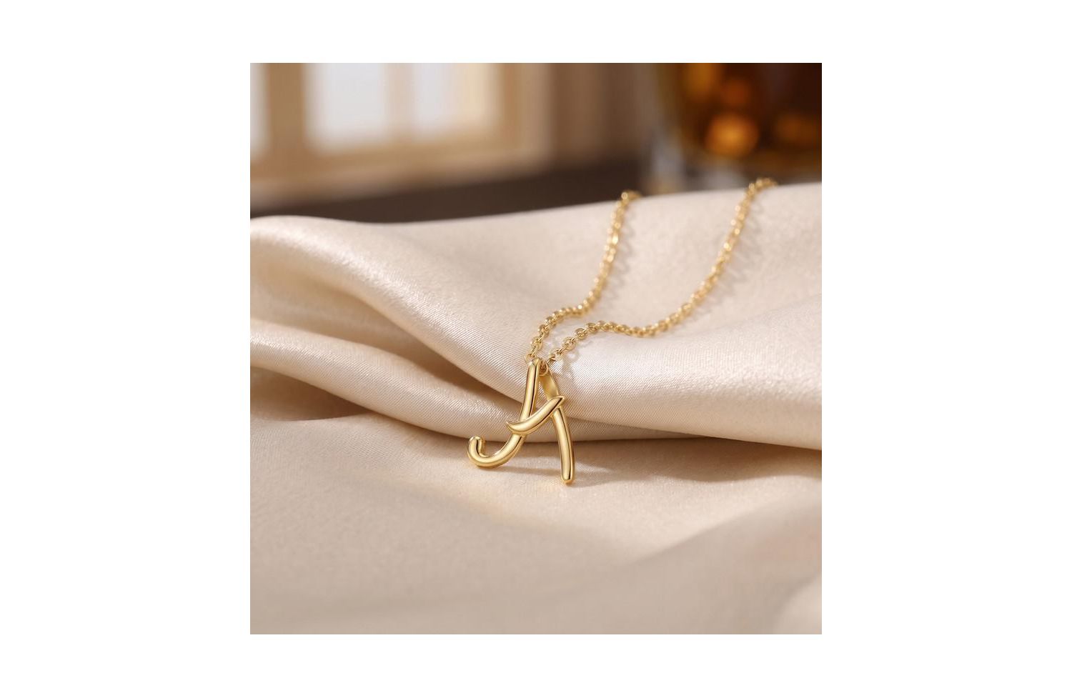 Stylish 14K Gold Plated Chic Twisted Statement Initial Necklace