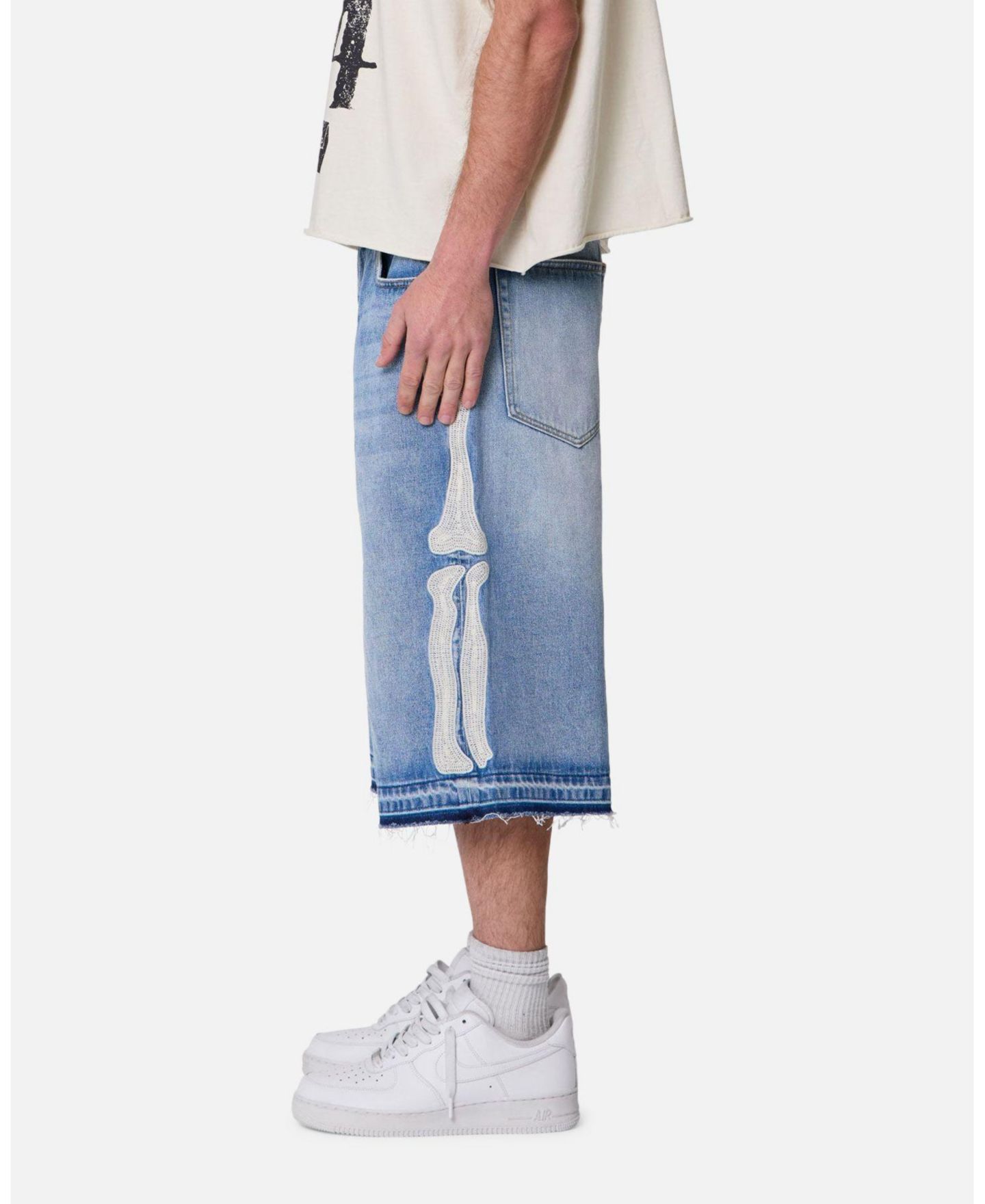Мужские шорты mnml Ultra Baggy Bone Denim Shorts, цвет: Синий — фото 4