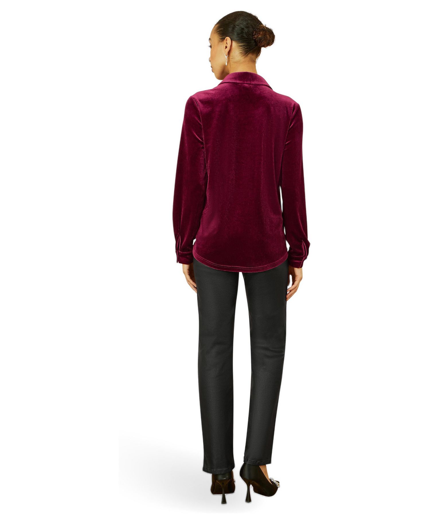 Women's Velvet Relaxed-Fit Shirt