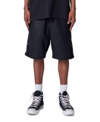 Men's Ultra Baggy Stud Leather Shorts