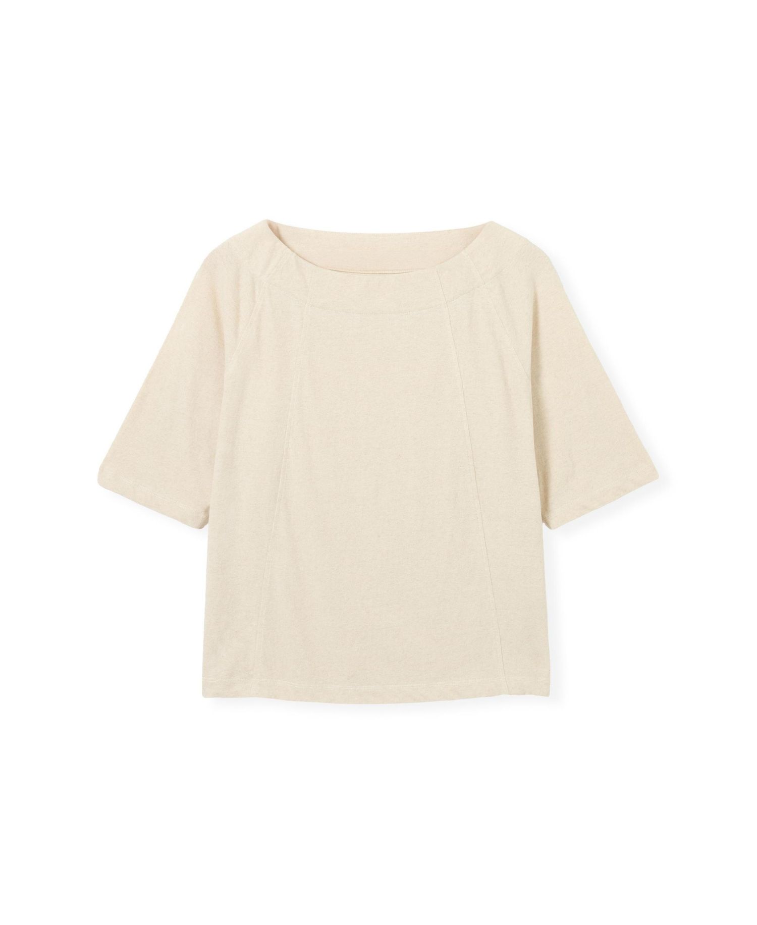 Women's Linen Blend Short Sleeve Swing Top