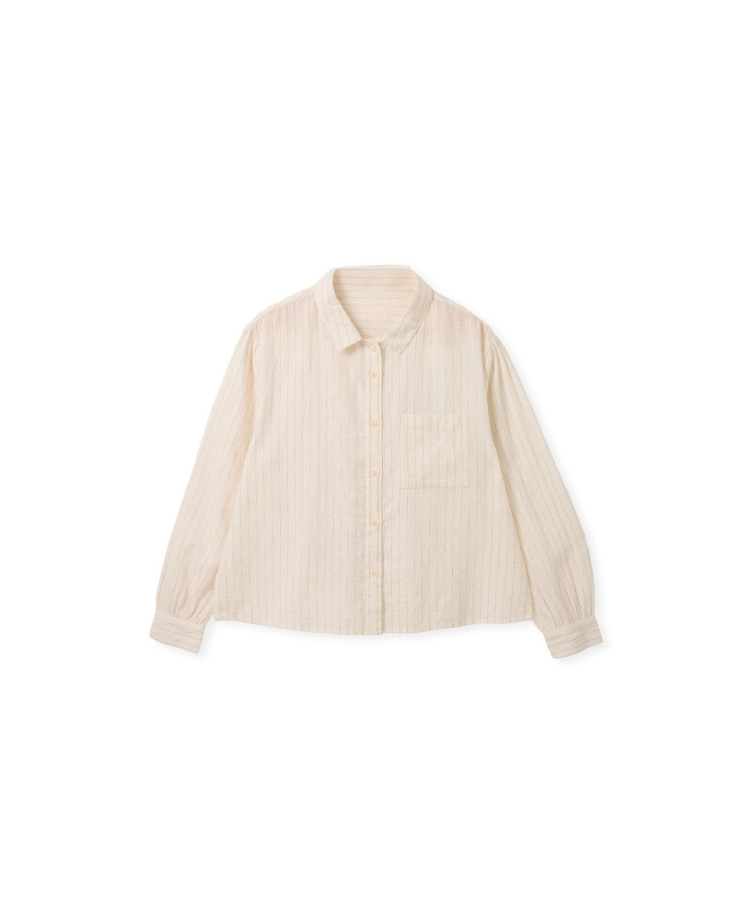 Women's Draped Boxy Collared Striped Button-Up Shirt