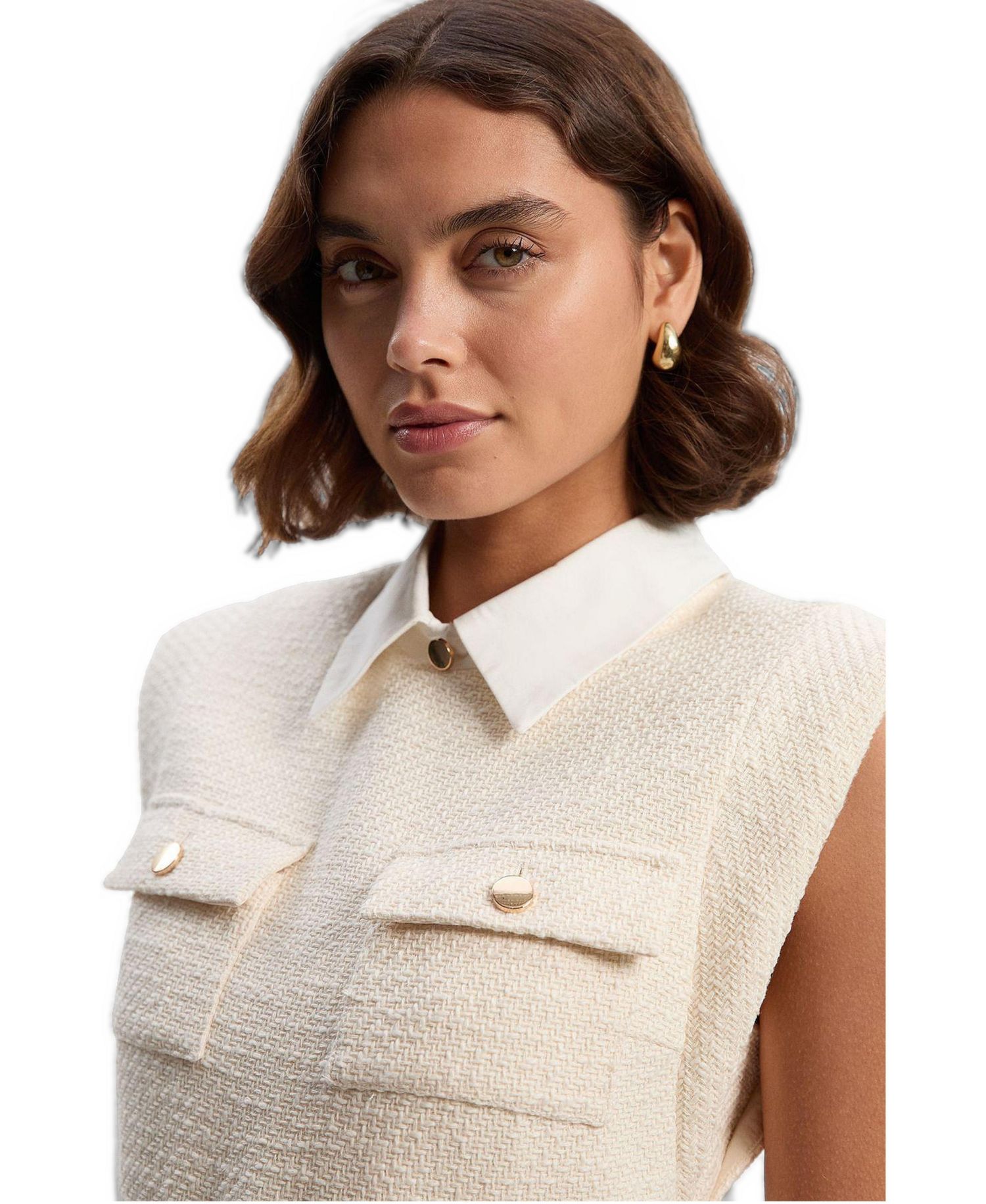 Women's Tweed Sleeveless Mini Dress