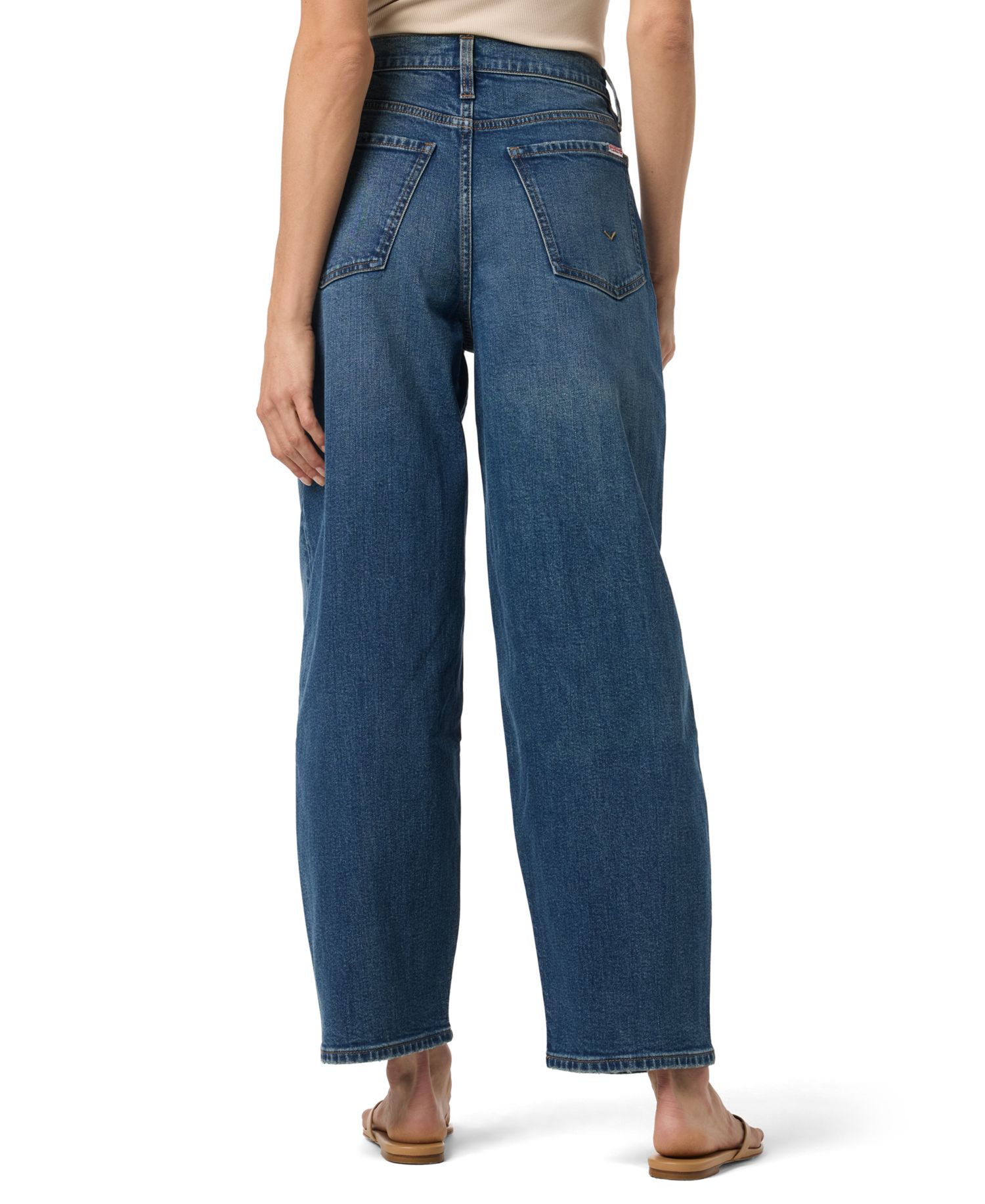 Women's High-Rise Wide-Leg Barrel-Leg Jeans