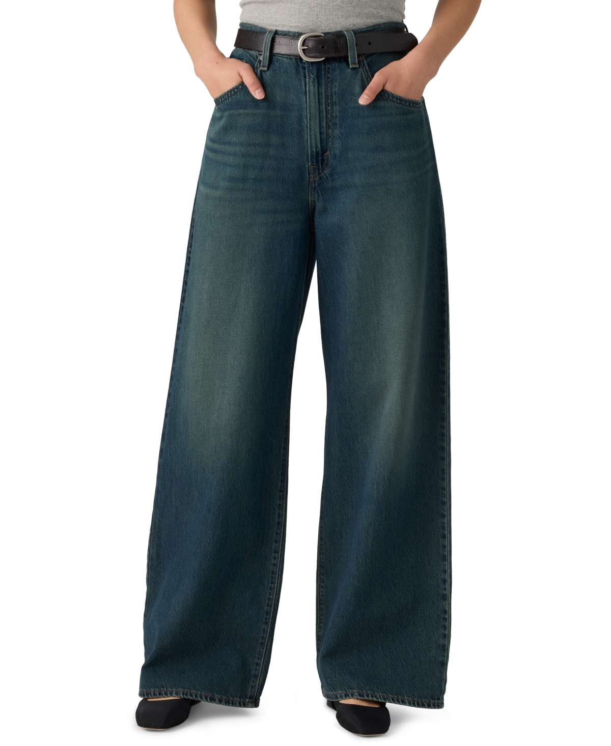 Levi's Women's Cinch-waist Lightweight Baggy Jeans In Cash Out T