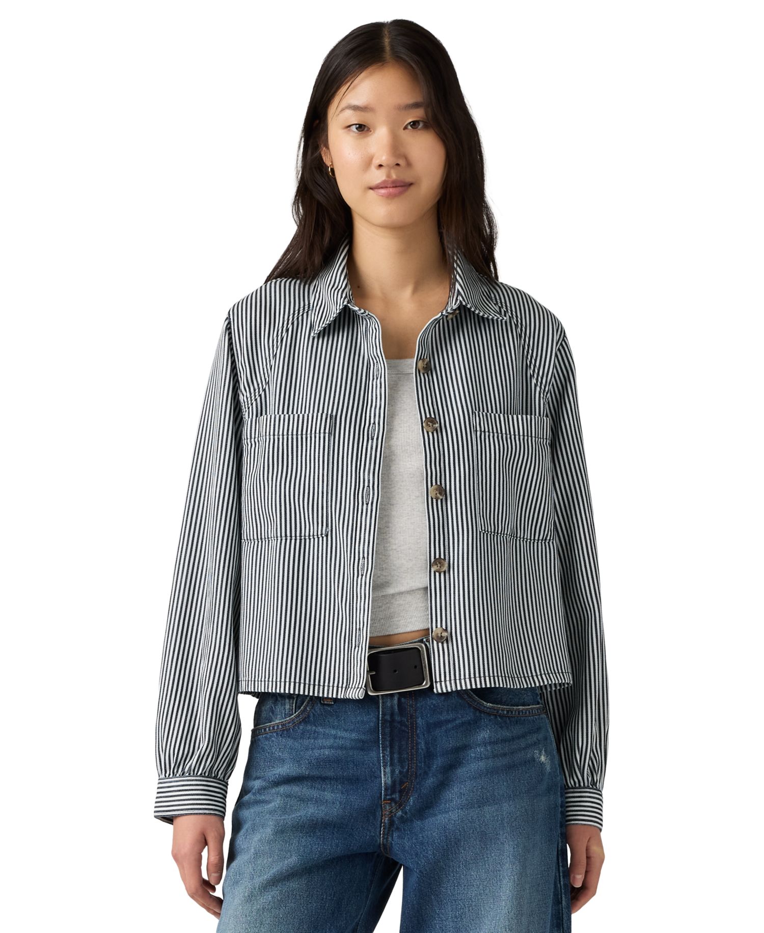 Women's Long-Sleeve Utility Crop Top