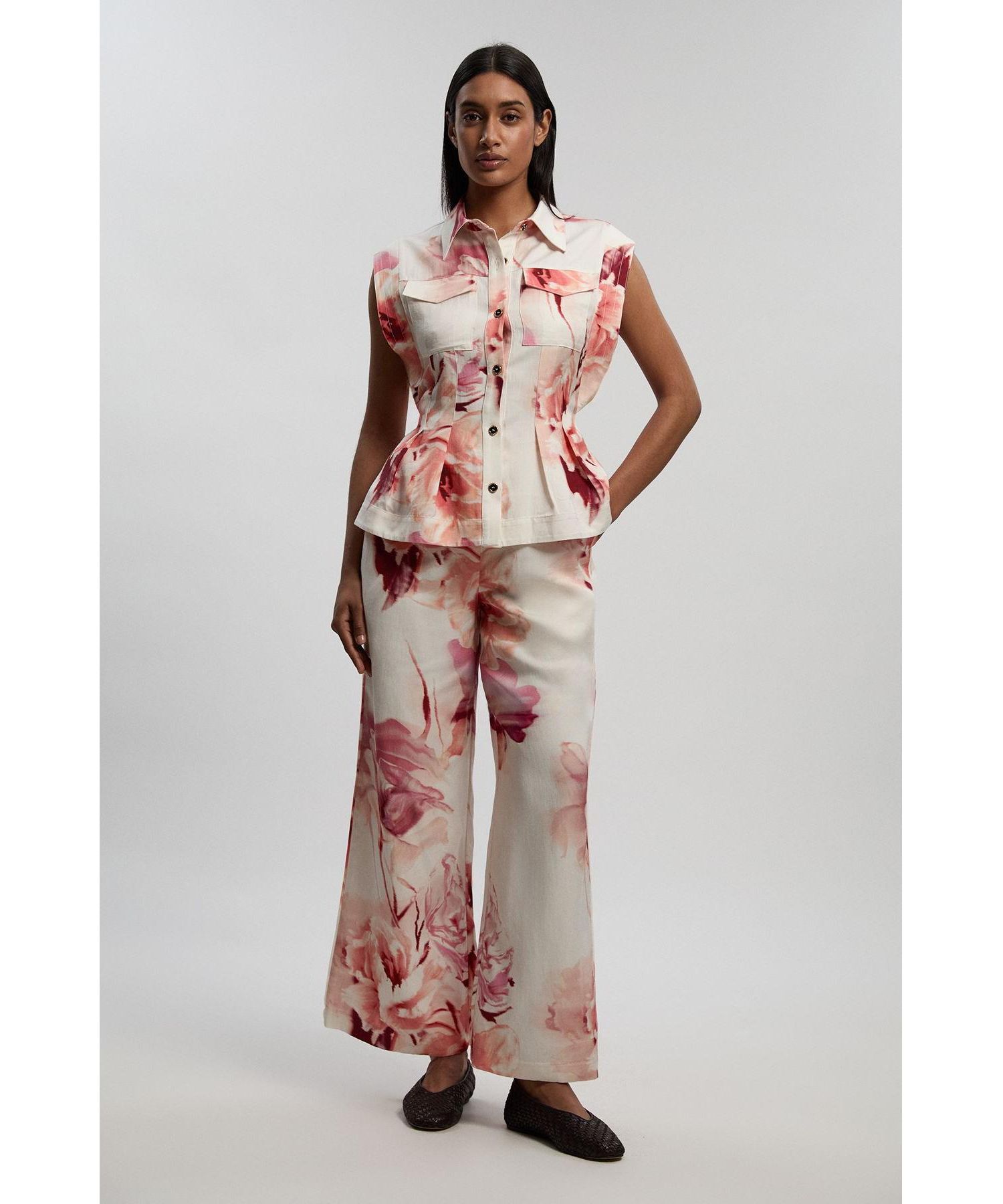 Women's Floral Straight Leg Trouser