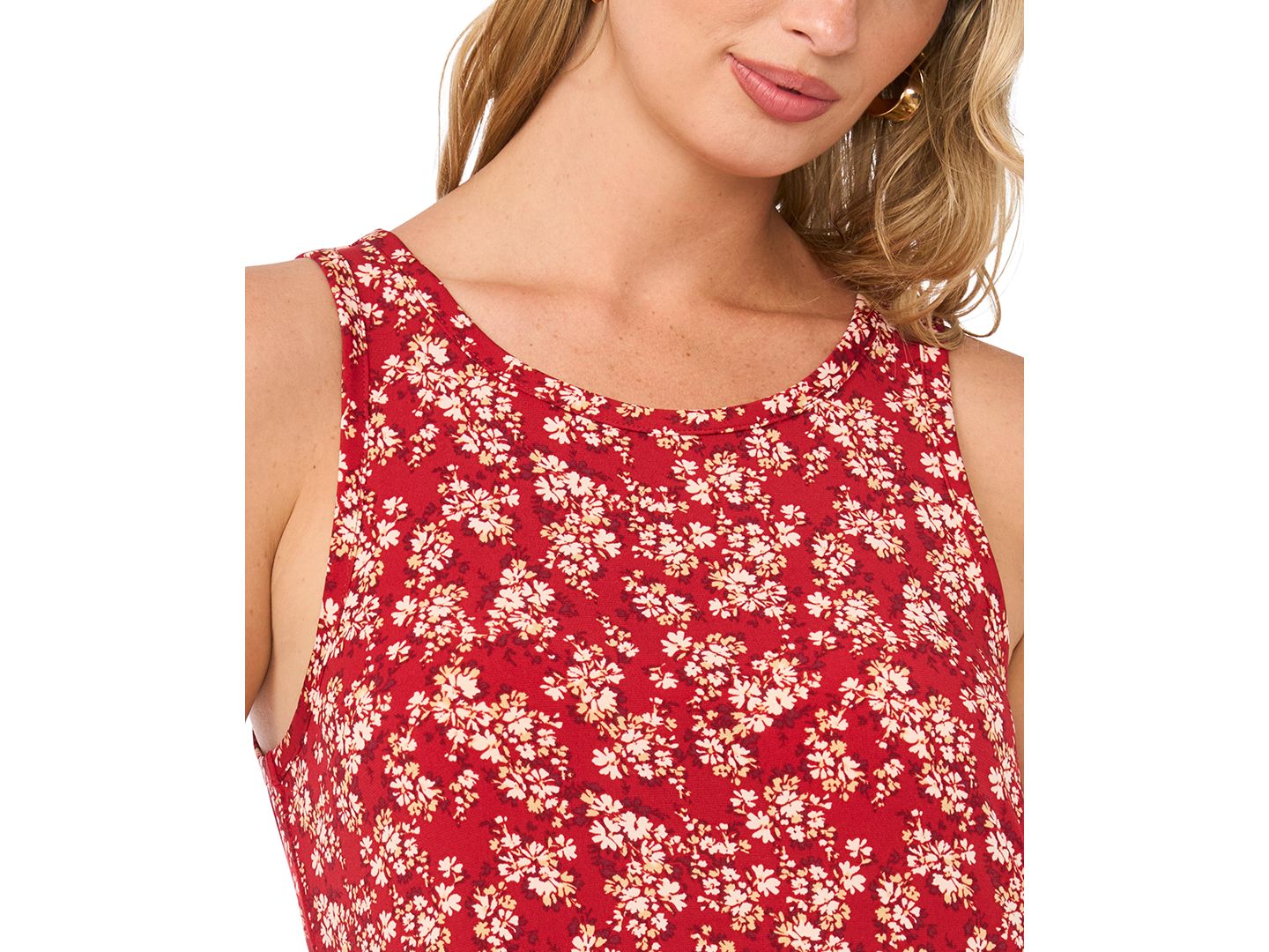 Женское платье Vince Camuto Floral Keyhole Maxi, цвет: Красный — фото 3