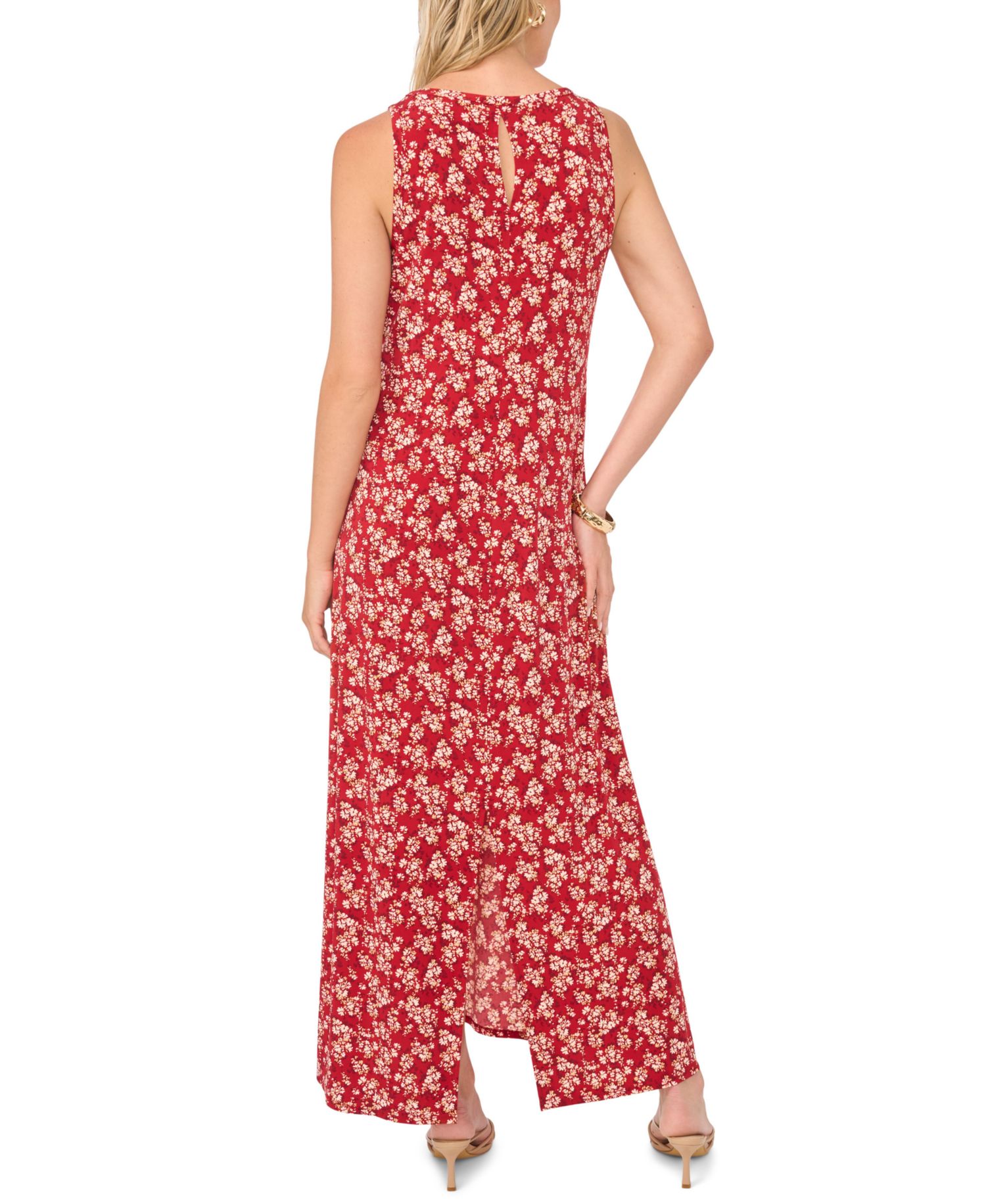 Women's Floral Keyhole Maxi Dress
