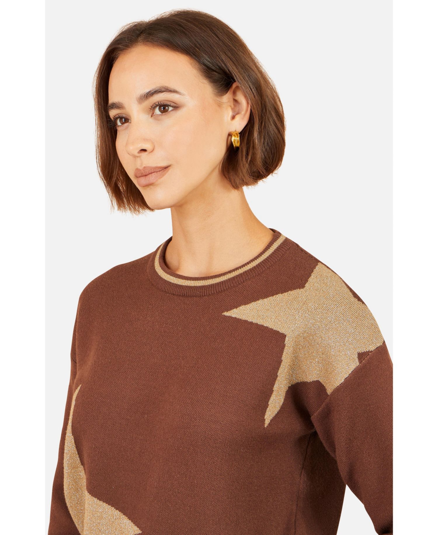 Women's Star Metallic Pullover Sweater