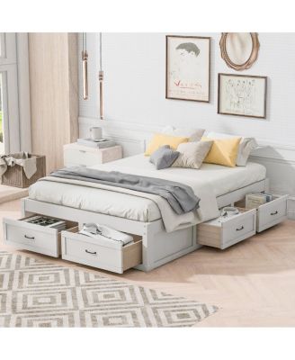 Platform Bed With 6 Drawers