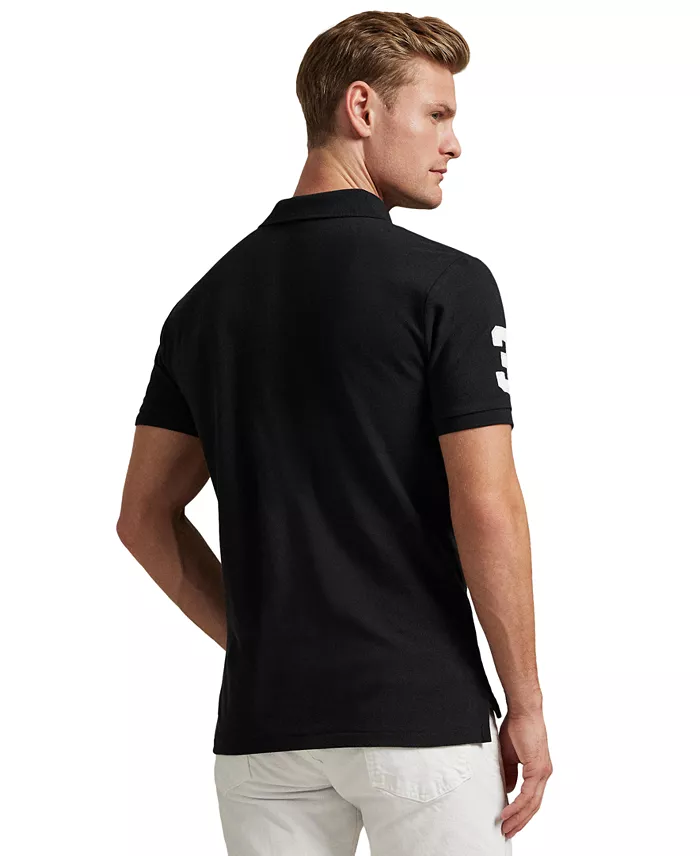 Men's Big Pony Custom Slim-Fit Mesh Polo Shirt - thumbnail 3