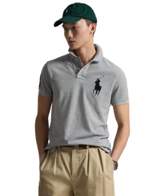 Men's Big Pony Custom Slim-Fit Mesh Polo Shirt