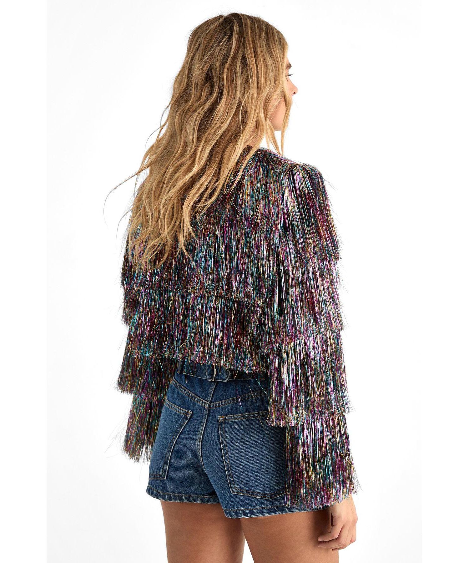 Women's Tinsel Tiered Cropped Jacket