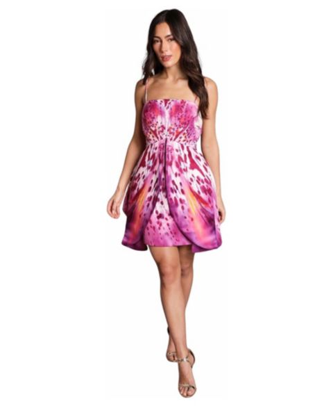 Женское платье Coast Muse Floral-Print A-Line Mini, цвет: Пурпурный