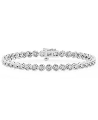 Lab-Grown Diamond Bracelet (2 ct. t.w.) in 14k Yellow Gold-Plating Over Sterling Silver (Also Available Sterling Silver)