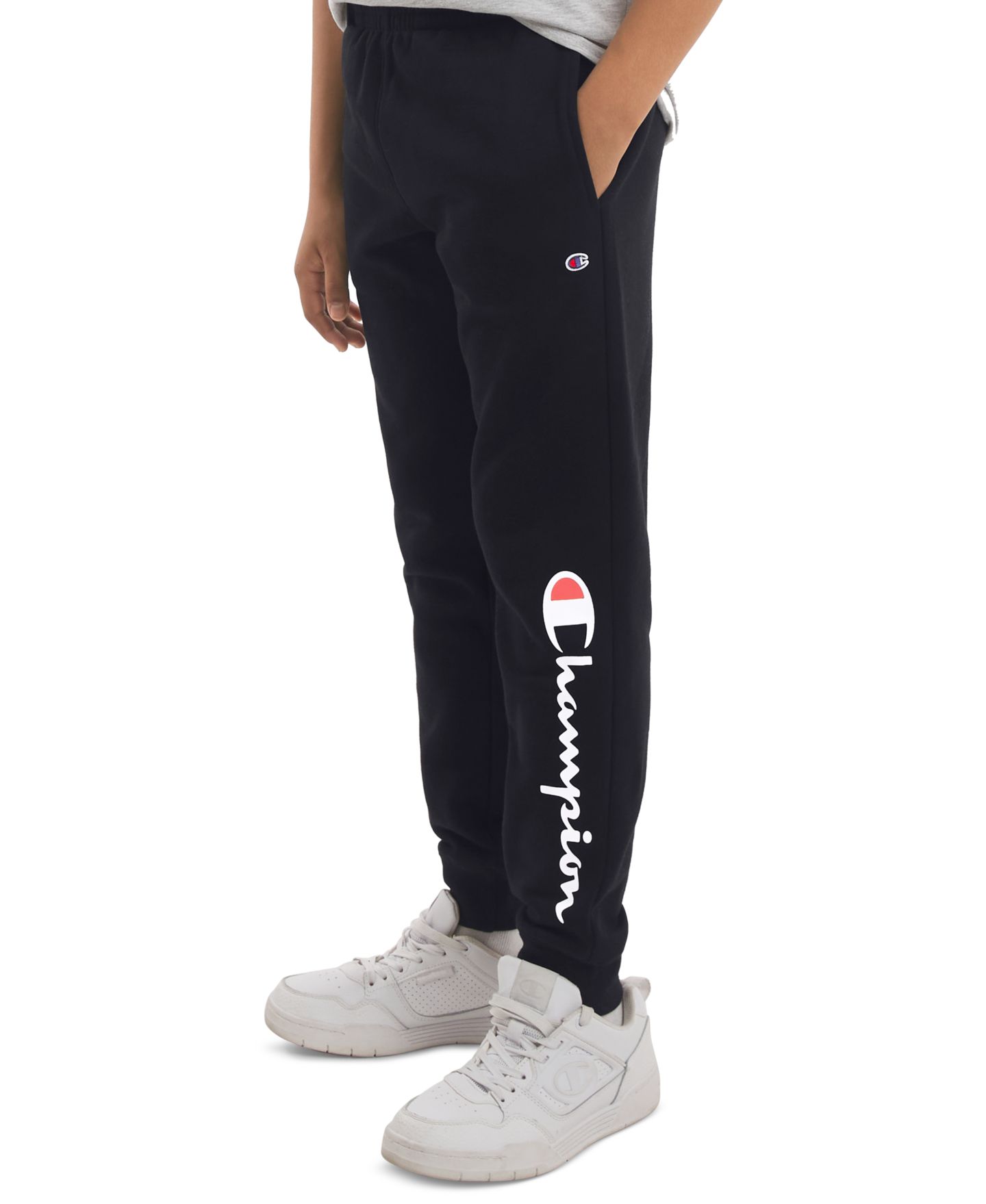 Брюки Champion Signature Tonal HD Jogger Pants для мальчиков, цвет: Чёрный оникс — фото 3