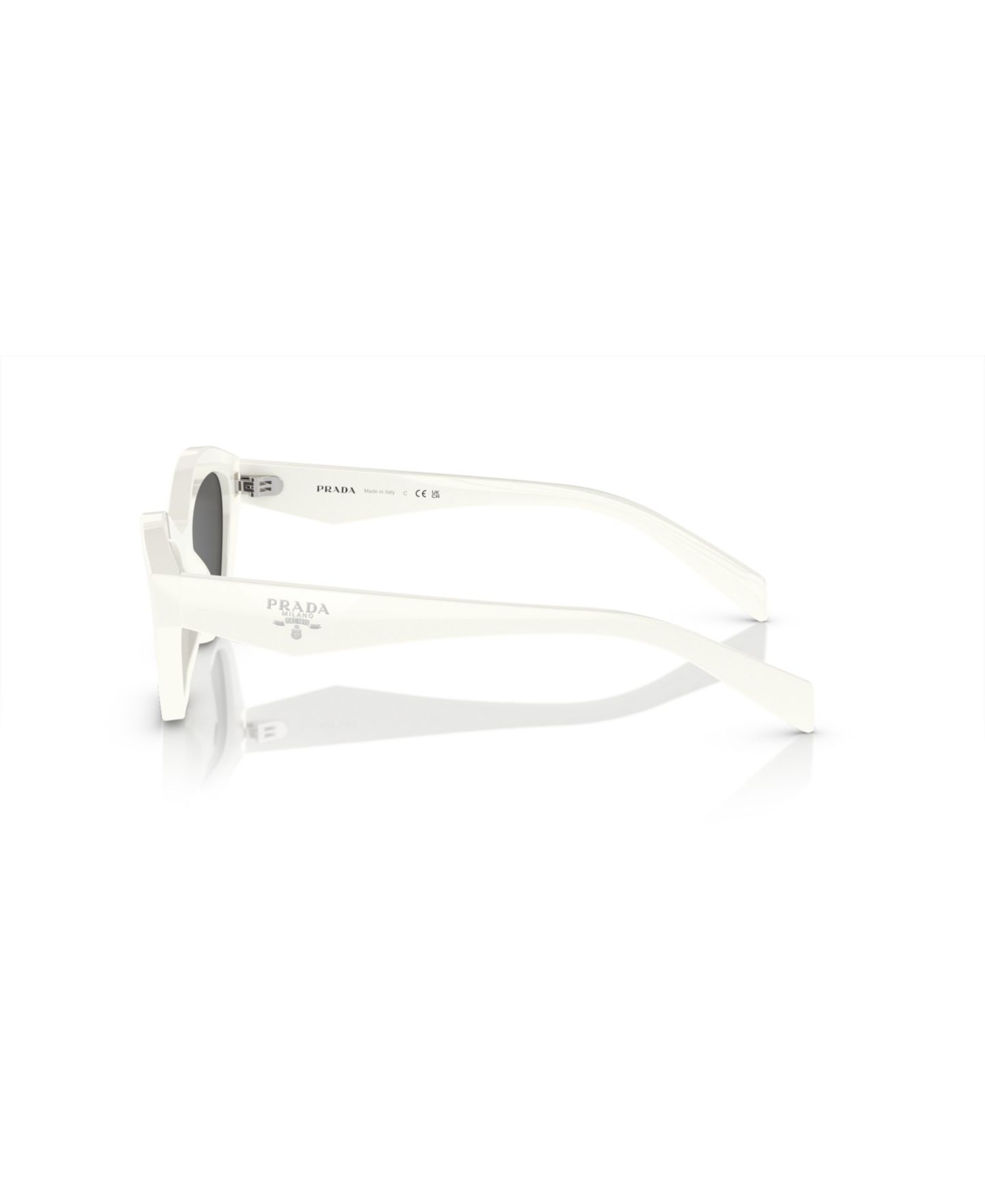 Женские солнцезащитные очки PRADA Butterfly Sunglasses, PR A02S, цвет: Белый — фото 4