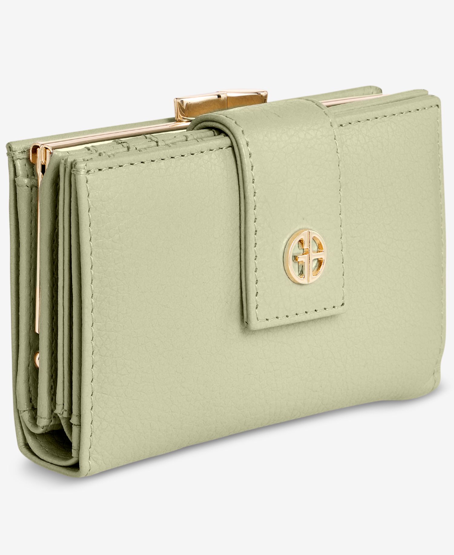 Softy Leather Framed Colorblock Wallet