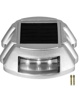 24Pcs Waterproof Solar LED Powered Road Step Light Dock Lights W/ Installing Screws