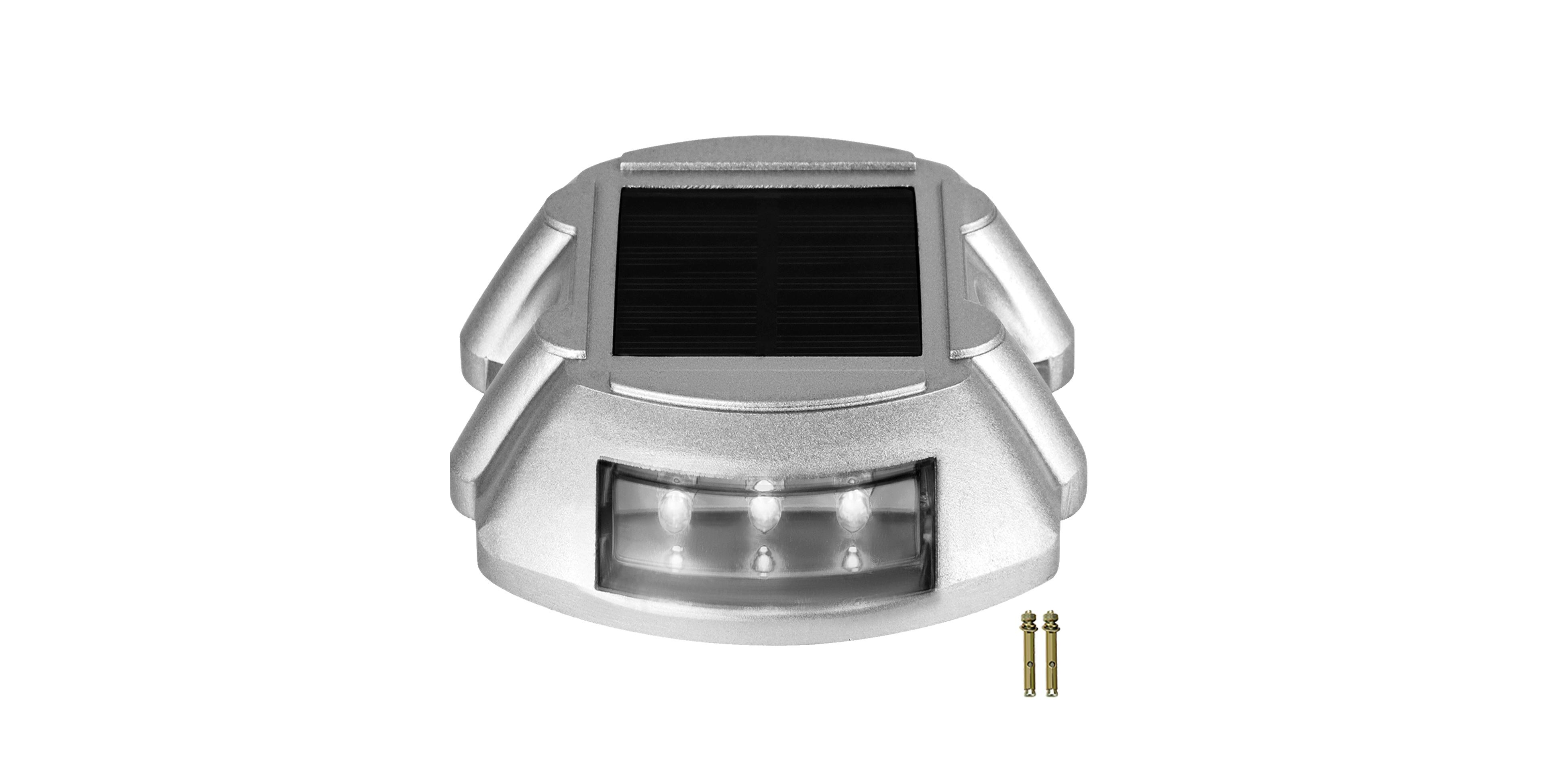 Vevor 24Pcs Waterproof Solar Led Powered Road Step Light Dock Lights W/ Installing Screws