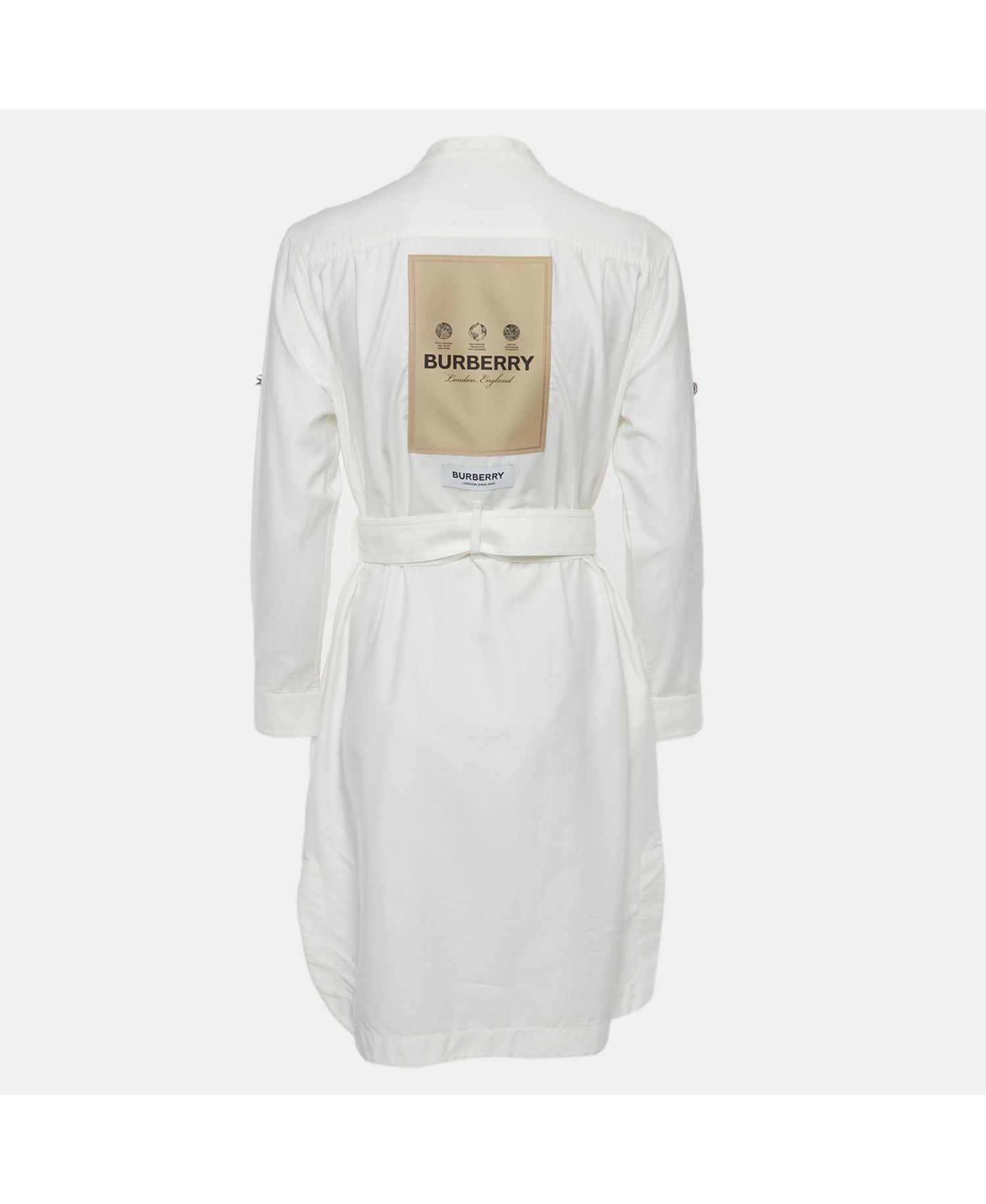 Women's Collared Long-Sleeve Belted Shirt Dress