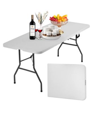 6feet Folding Table Heavy Duty Plastic Portable Camping Dining Party Utility