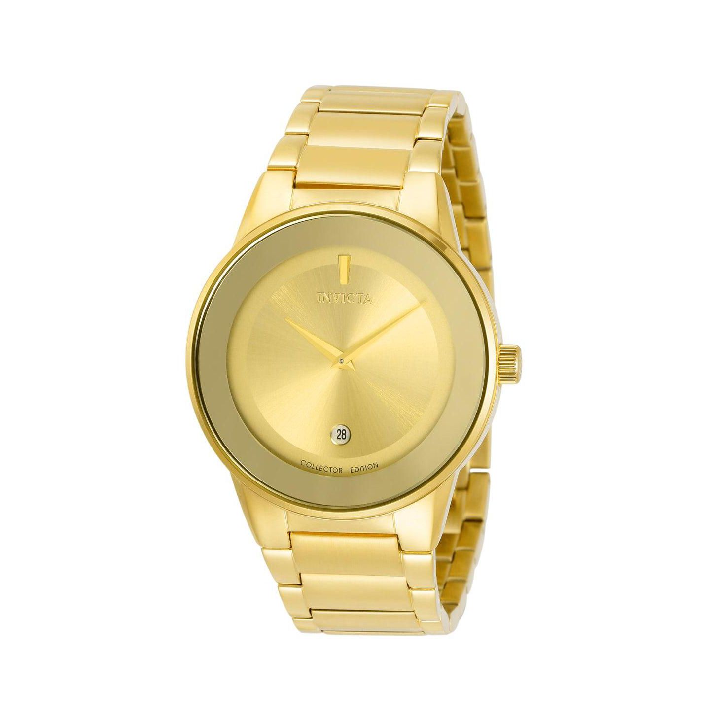 Мужские часы Invicta 30535 Specialty Quartz 2 Hand Dial, цвет: Золотой — фото 3