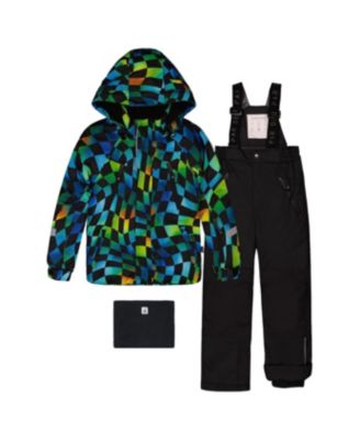 Toddler Boy 2T-5T Two Piece Play Snowsuit Checkerboard Pants